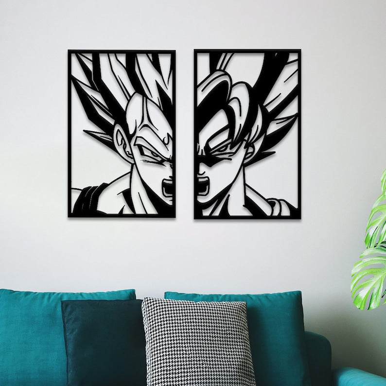 Majin Vegeta Super Saiyan Dragon Ball Z Anime Metal Wall Art