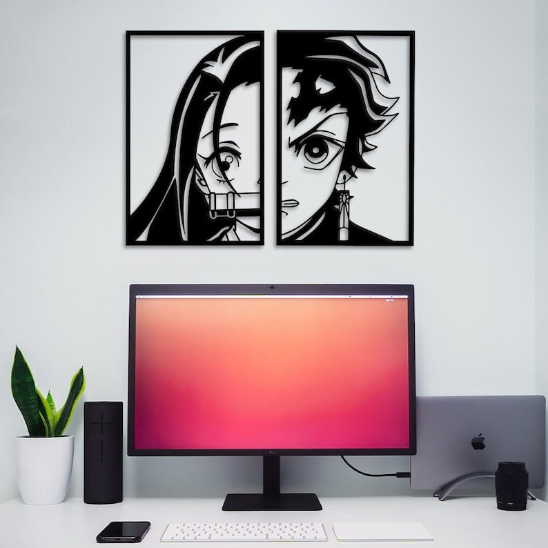 Tanjiro Demon Slayer Anime Metal Wall Art