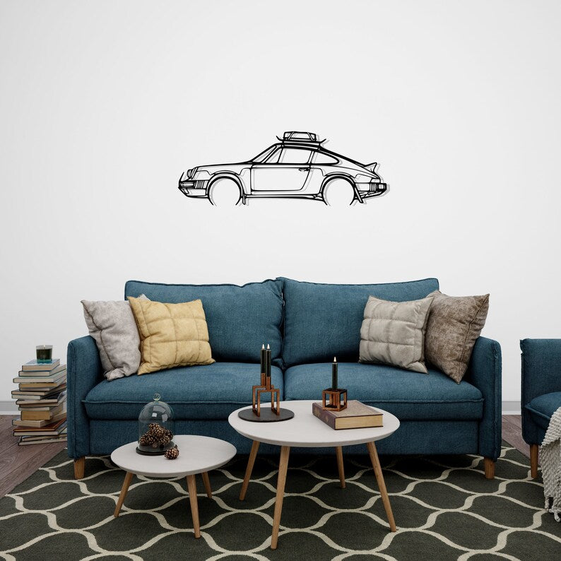 911 Safari Detailed Metal Car Silhouette Wall Art