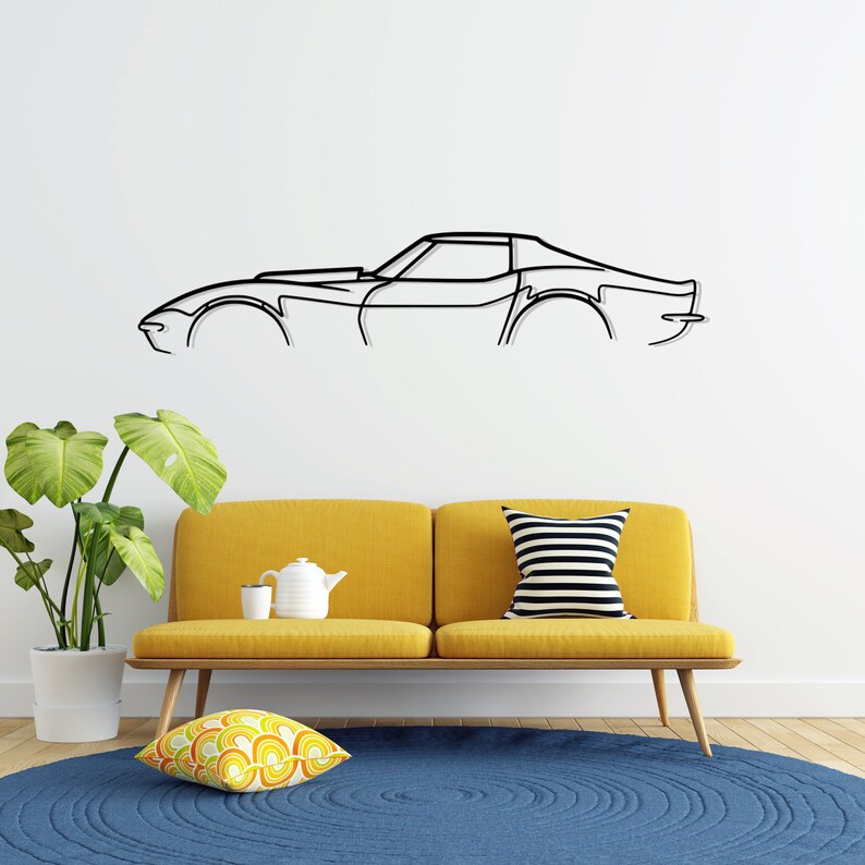 Corvette C3 L88 Metal Car Silhouette Wall Art