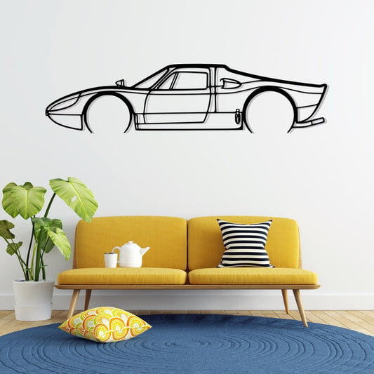 904 GTS Detailed Metal Car Silhouette Wall Art