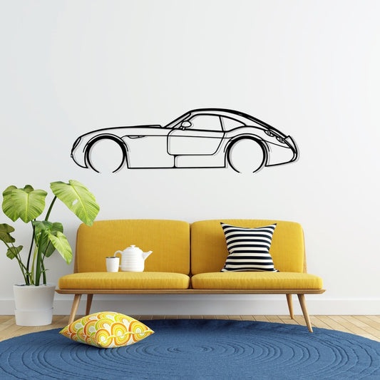 GT MF4 Detailed Metal Car Silhouette Wall Art