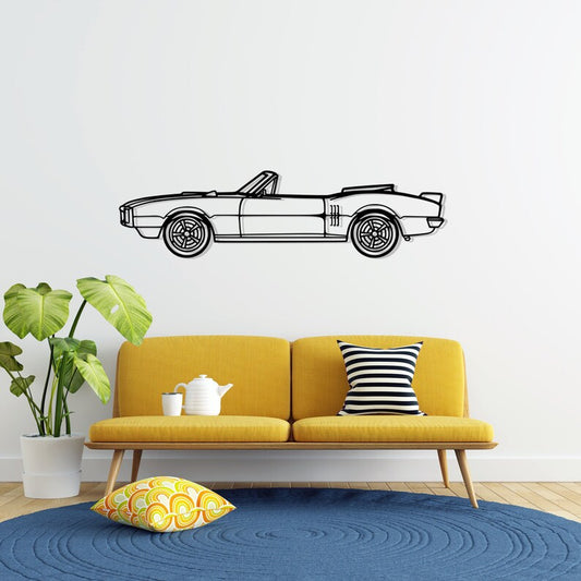 Pontiac Trans Am Firebird Detailed Metal Car Silhouette Wall Art