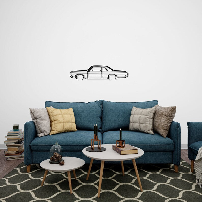 F85 Coupe Detailed Metal Car Silhouette Wall Art