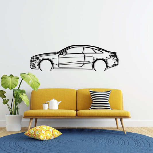 E53 AMG Coupe Detailed Metal Car Silhouette Wall Art