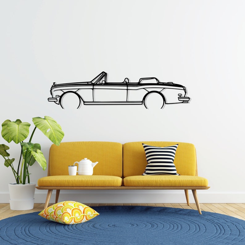 Rolls-Royce Corniche Convertible 1981 Metal Car Silhouette Wall Art