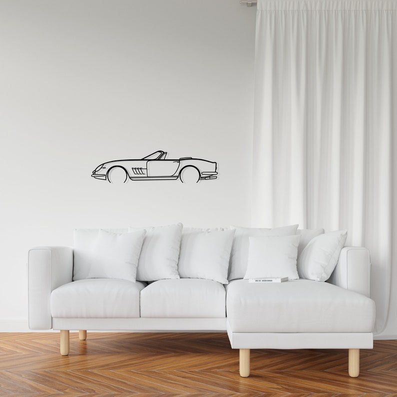 NART Spyder 1967 Detailed Metal Car Silhouette Wall Art