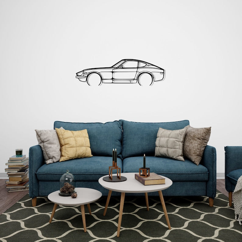 280Z Coupe Detailed Metal Car Silhouette Wall Art