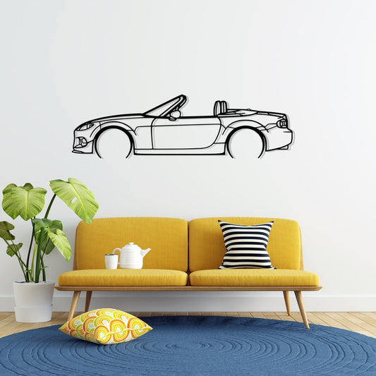 Mazda MX-5 NC 2014 Detailed Metal Car Silhouette Wall Art