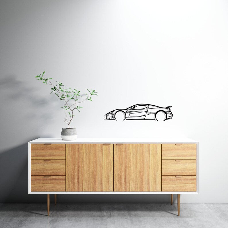 Nevera Detailed Metal Car Silhouette Wall Art