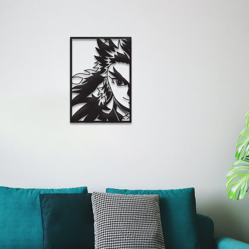 Kyojuro Rengoku Demon Slayer Anime Metal Wall Art